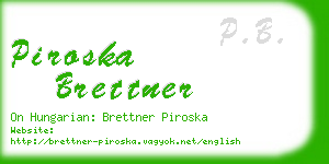 piroska brettner business card